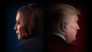 The Choice 2024: Harris vs. Trump's poster