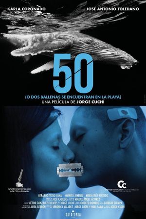 50 or Two Whales Meet on the Beach's poster