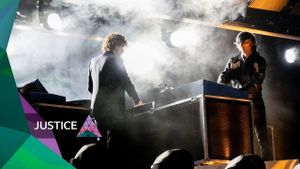 Justice: Glastonbury 2024's poster