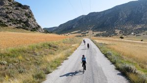 Pedaling in Disappearing Waters's poster