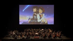 your name. orchestra concert's poster