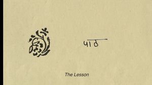 The Lesson's poster