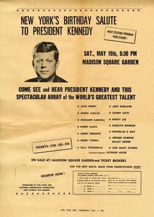 President Kennedy's Birthday Salute's poster