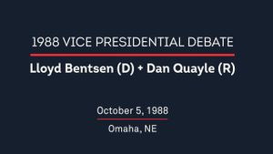 1988 Vice Presidential Debate's poster