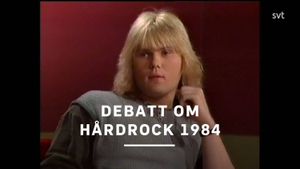 Debatt om hårdrock 1984's poster