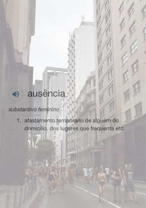 Ausência's poster