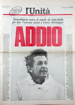 Farewell to Enrico Berlinguer's poster