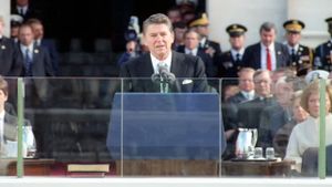 The Inauguration of Ronald Reagan's poster