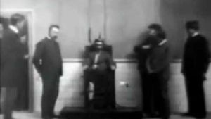 Execution of Czolgosz with Panorama of Auburn Prison's poster