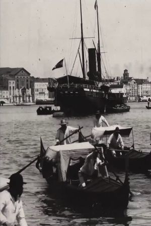 Venice, harbour scene with gondolas's poster