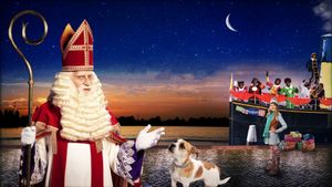 De club van Sinterklaas & geblaf op de pakjesboot's poster